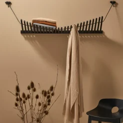 Woud Clothes Racks, Coat Stands & Hangers*Knaegt hanger, painted oak Black