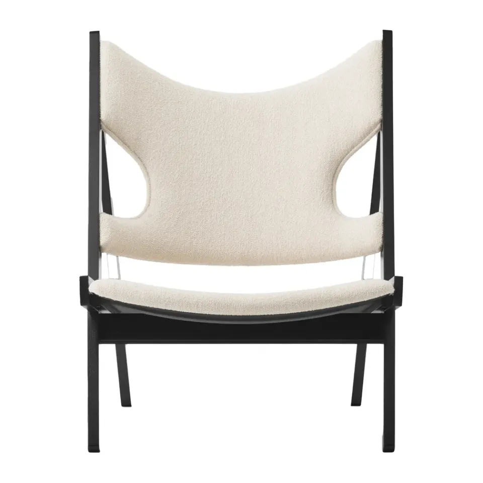 Audo Copenhagen Armchairs & Footstools*Knitting lounge chair, Barnum Bouclé 24-black oak White