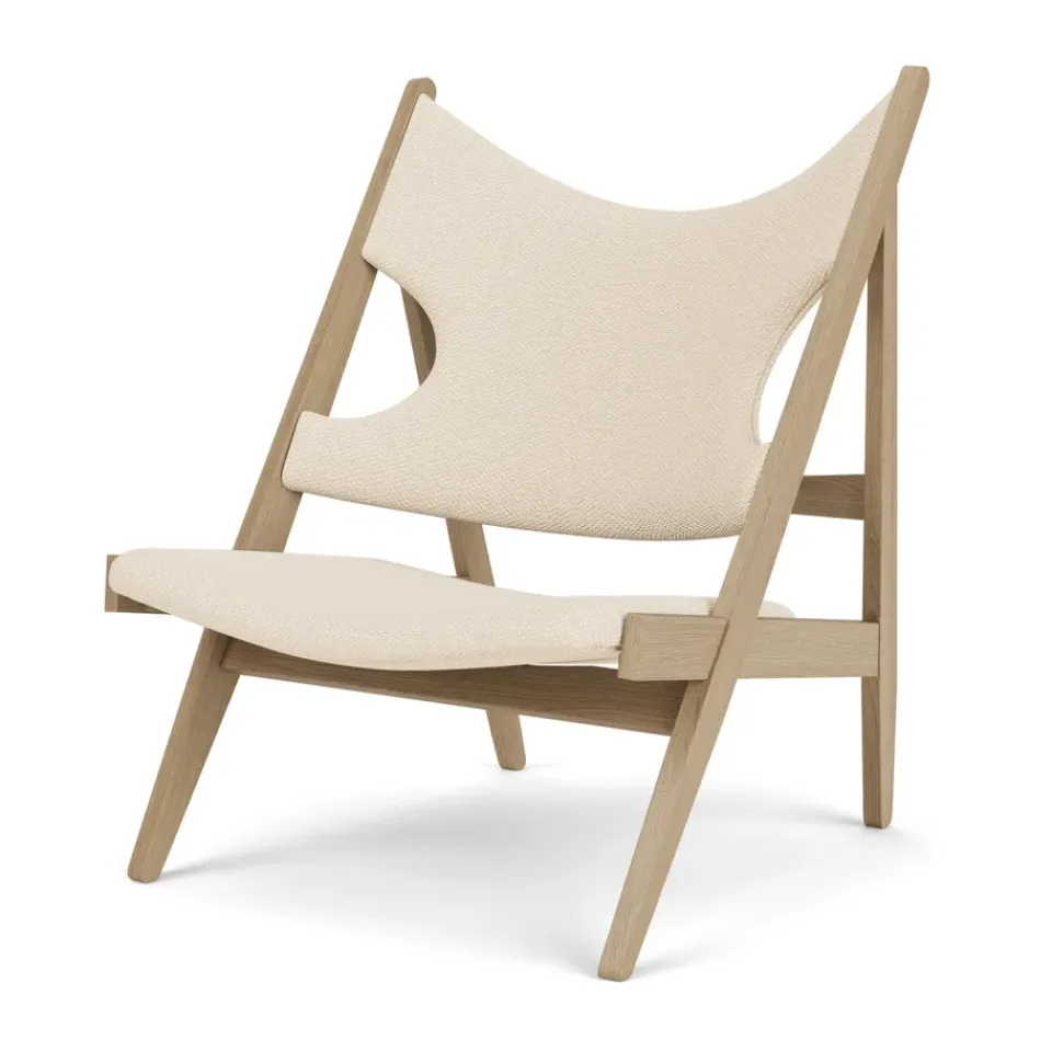 Audo Copenhagen Armchairs & Footstools*Knitting lounge chair, Natural oak-Logan Jasmine Beige