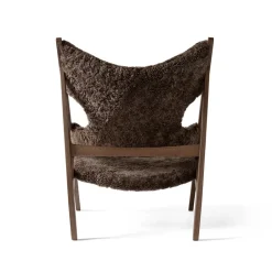 Audo Copenhagen Armchairs & Footstools*Knitting lounge chair, Sheepskin curly root dark , dark stained oak legs Brown