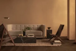 Audo Copenhagen Armchairs & Footstools*Knitting lounge chair, Sheepskin curly root dark , dark stained oak legs Brown