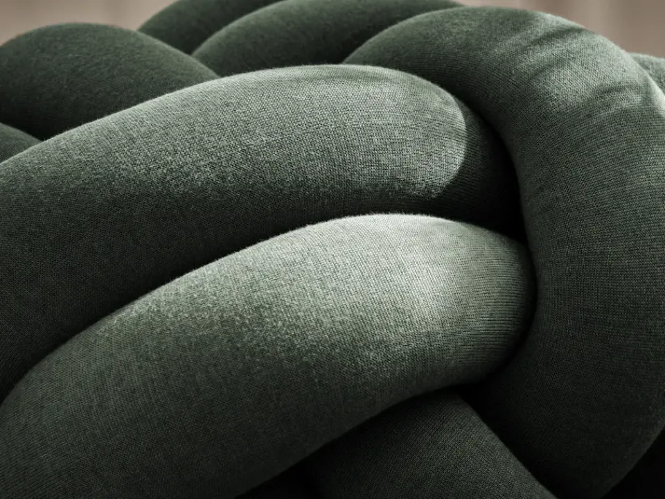 Design House Stockholm Sitting Poufs*Knot cushion XL, Forest Green