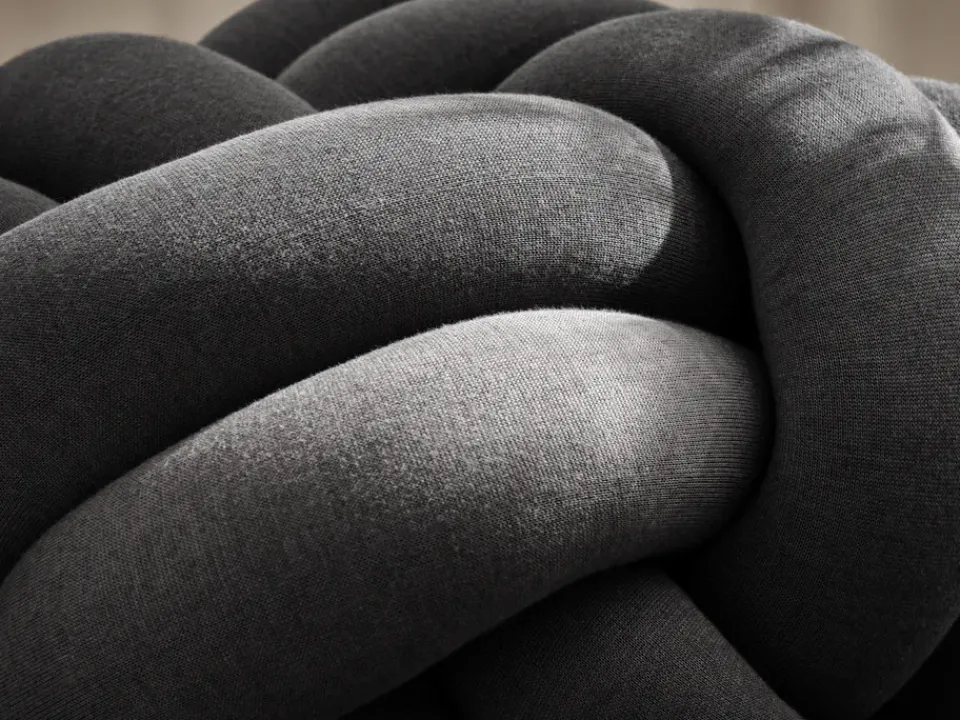 Design House Stockholm Sitting Poufs*Knot cushion XL, Grey