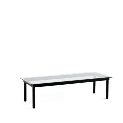 HAY Coffee Tables*Kofi coffee table, oak-clear glass, 50 cm Black