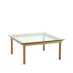HAY Coffee Tables*Kofi coffee table, Oak-clear glass, 80 cm Beige