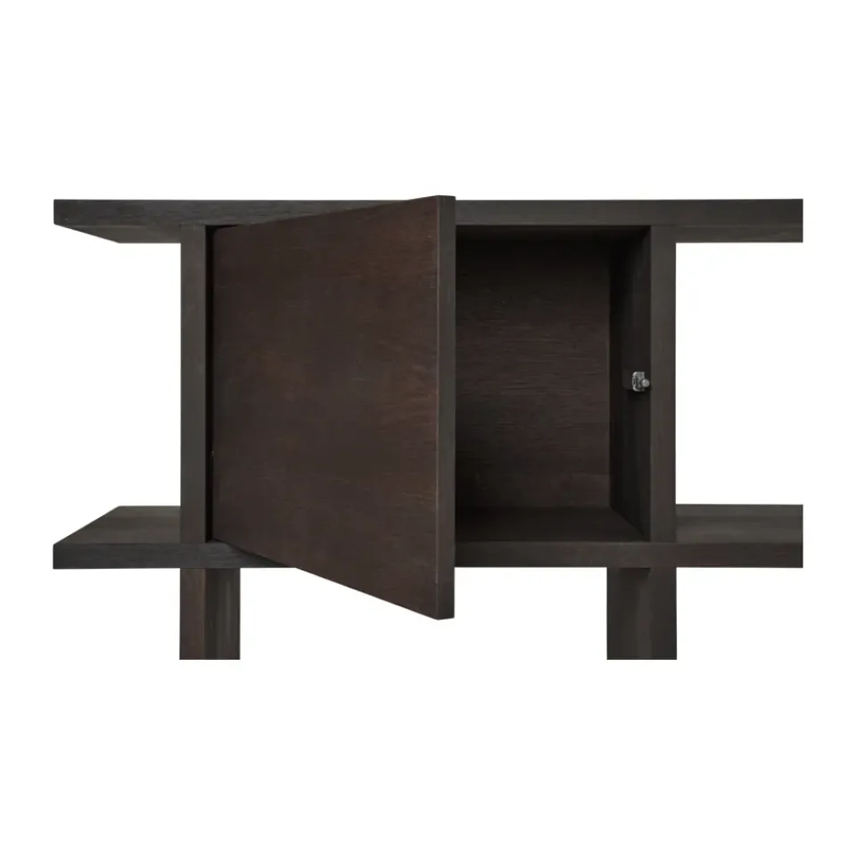 Ferm Living Display & Glass Cabinets*Kona bookcase cabinet insert, Dark Stained Brown