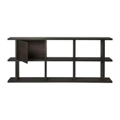 Ferm Living Display & Glass Cabinets*Kona bookcase cabinet insert, Dark Stained Brown