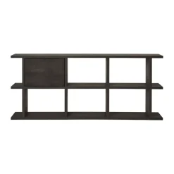 Ferm Living Display & Glass Cabinets*Kona bookcase cabinet insert, Dark Stained Brown