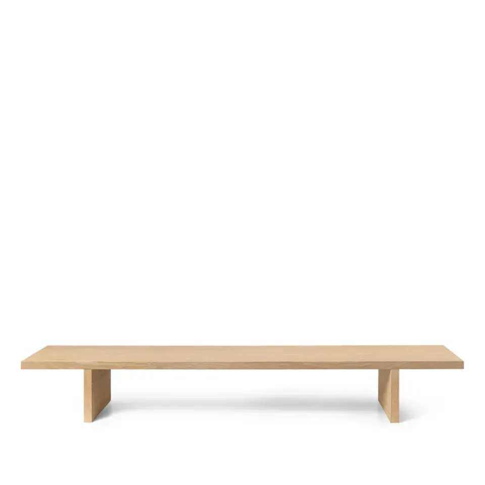 Ferm Living Side Tables*Kona display table side table, Oak natural veneer Beige
