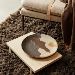 Ferm Living Side Tables*Kona display table side table, Oak natural veneer Beige