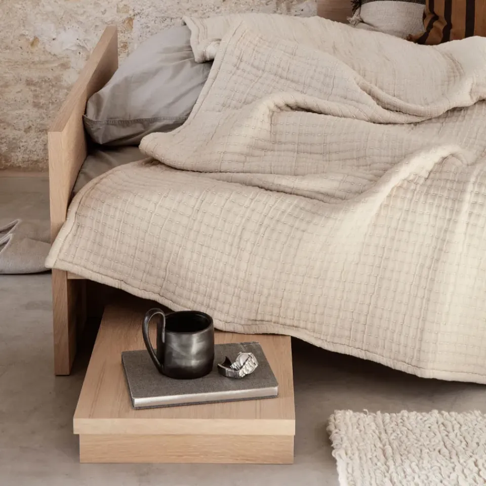 Ferm Living Side Tables*Kona low table side table, Oak natural veneer Beige