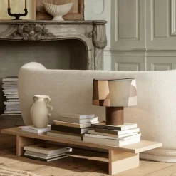 Ferm Living Side Tables*Kona low table side table, Oak natural veneer Beige