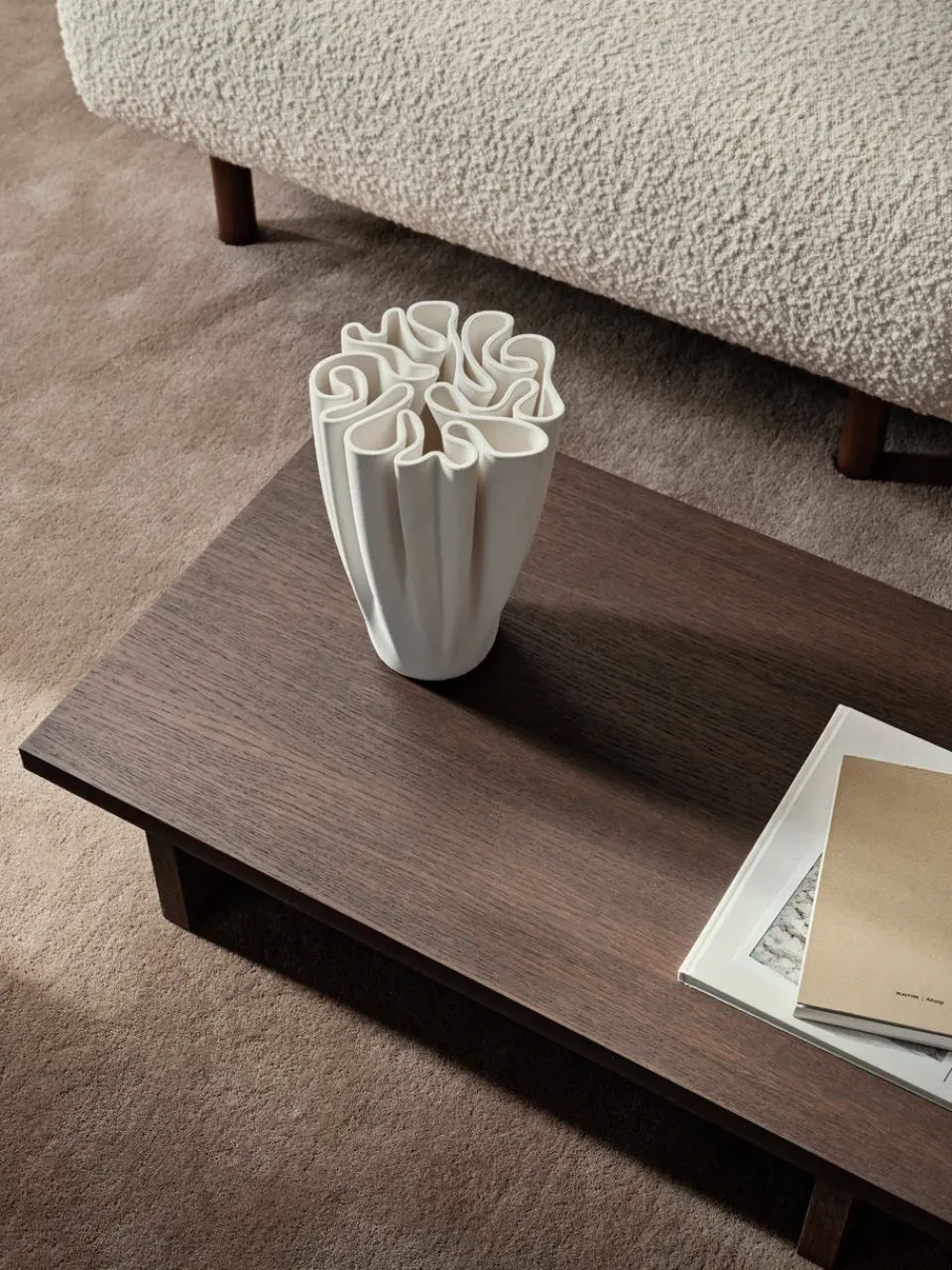 Ferm Living Side Tables*Kona low table side table, Dark Stained oak veneer Brown