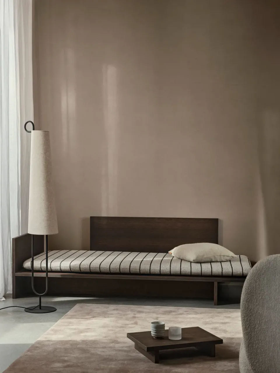 Ferm Living Side Tables*Kona side table, Dark Stained oak veneer Brown