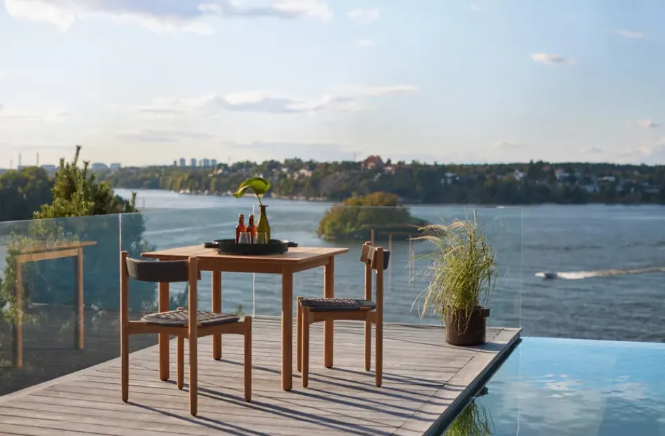 Skargaarden Table For Outdoor Use*Koster counter table 98x98x95 cm, Teak Brown