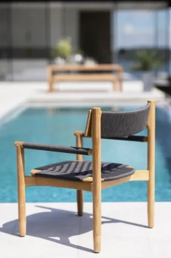 Skargaarden Balcony Furniture*Koster lounge chair, Teak-dark grey Brown