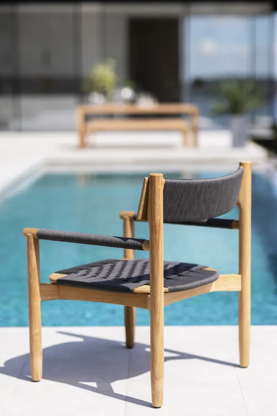 Skargaarden Balcony Furniture*Koster lounge chair, Teak-dark grey Brown