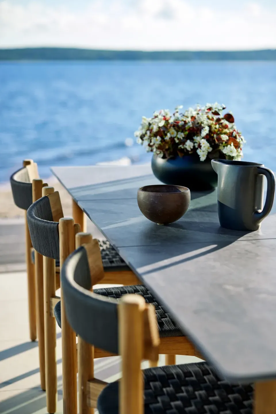 Skargaarden Balcony Furniture*Koster lounge chair, Teak-dark grey Brown