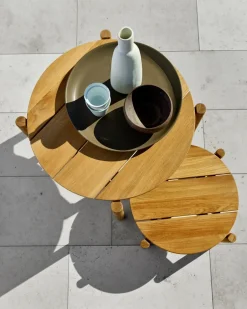Skargaarden Table For Outdoor Use|Outdoor Lounge Furniture*Koster lounge table small Ø42 cm, Teak Brown
