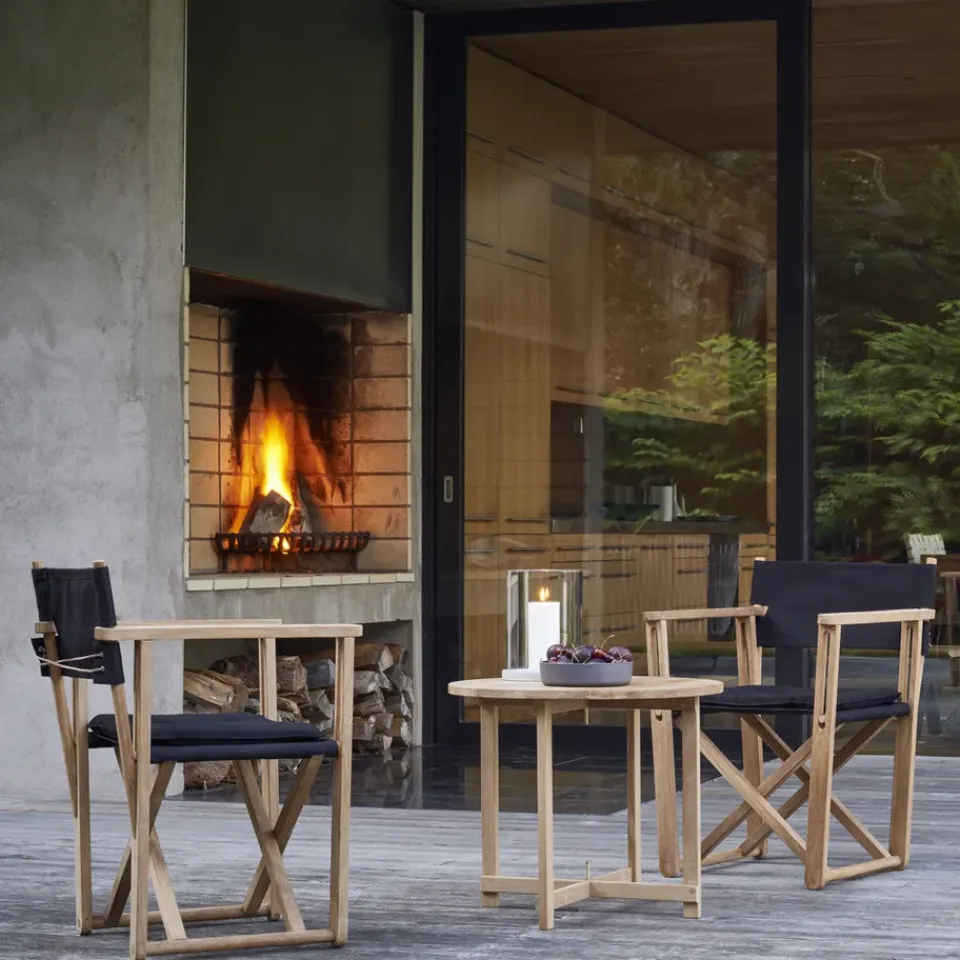 Skargaarden Seating*Kryss Dining armchair, Agora Nautic Navy , teak Blue
