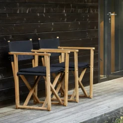 Skargaarden Seating*Kryss Dining armchair, Canvas natural, teak Beige