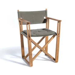 Skargaarden Seating*Kryss Dining armchair, Slate dark , teak Grey
