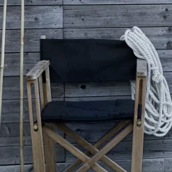 Skargaarden Seating*Kryss Dining armchair, Slate dark , teak Grey