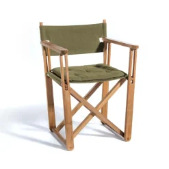 Skargaarden Seating*Kryss Dining armchair, Sunbrella Heritage Leaf , teak Green