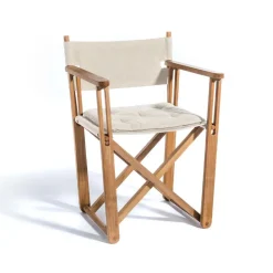 Skargaarden Seating*Kryss Dining armchair, Sunbrella Heritage Papyrus , teak Beige