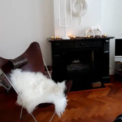 OX Denmarq Armchairs & Footstools*KS Chair bat armchair, Leather . stainless steel stand Black