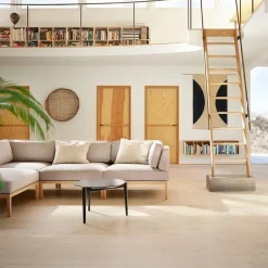 FDB Møbler Sofas*L37 7-9-13 sofa module, left-hand corner 90 cm, Stone-lacquered oak Beige