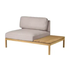 FDB Møbler Sofas*L37 7-9-13 sofa module, table right-hand 130 cm, Stone-lacquered oak Beige