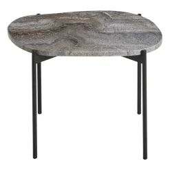 Woud Side Tables*La Terra occasional table. medium, Grey melange GreyBlack