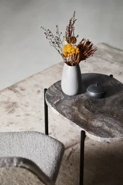 Woud Side Tables*La Terra occasional table. medium, Grey melange GreyBlack