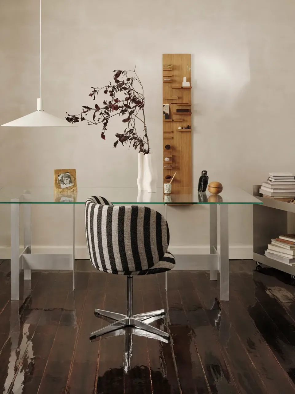 Ferm Living Dining Tables*Lager dining table 90x200 cm, Glass-aluminium Silver-colouredTransparent