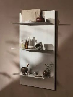 Ferm Living Shelves & Shelving Systems*Lager wall shelf triple 55x100 cm, Aluminium Silver-coloured