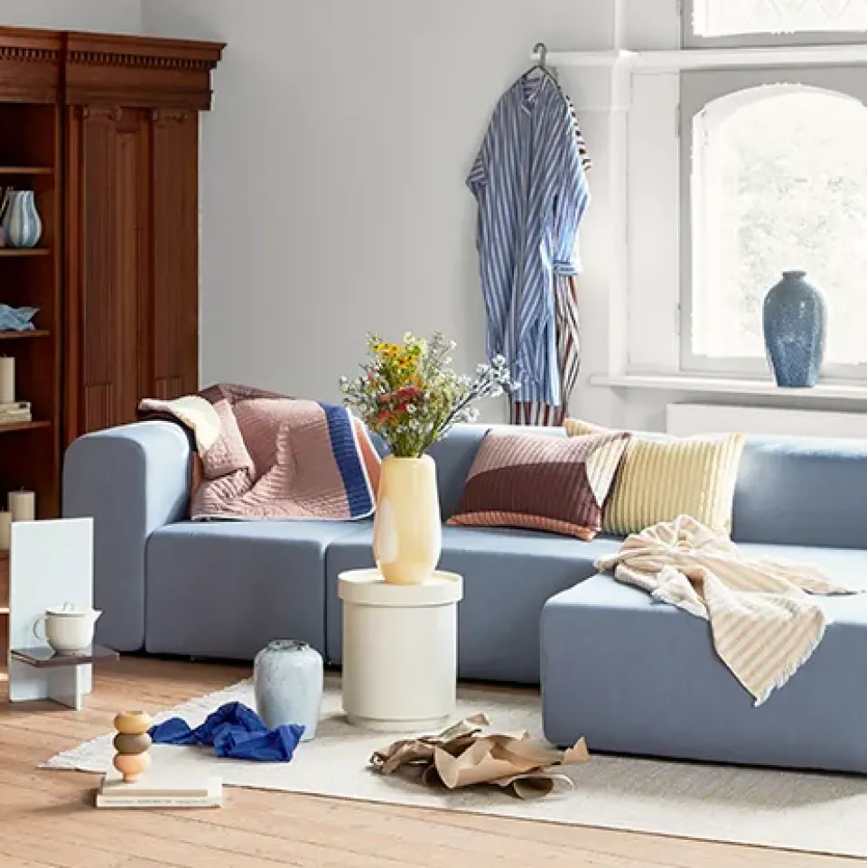 Broste Copenhagen Sofas*Lagoon module chaise longue, Light Blue