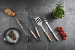 Hâws Garden Details & Accessories*Laguiole By BBQ grill set 4-piece, Oak BrownSilver-coloured