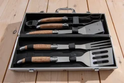 Hâws Garden Details & Accessories*Laguiole By BBQ grill set 4-piece, Oak BrownSilver-coloured