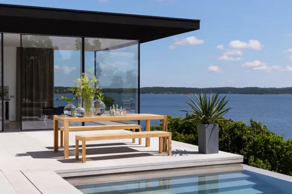 Skargaarden Table For Outdoor Use*Laknäs extendable table 210-295x90 cm, Teak Brown