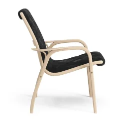 Swedese Armchairs & Footstools*Laminett arm chair laquered beech/sheep skin, Black (black) Beige