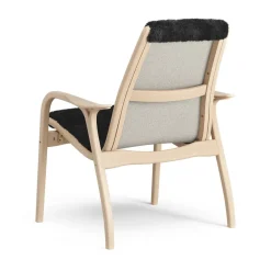 Swedese Armchairs & Footstools*Laminett arm chair laquered beech/sheep skin, Black (black) Beige