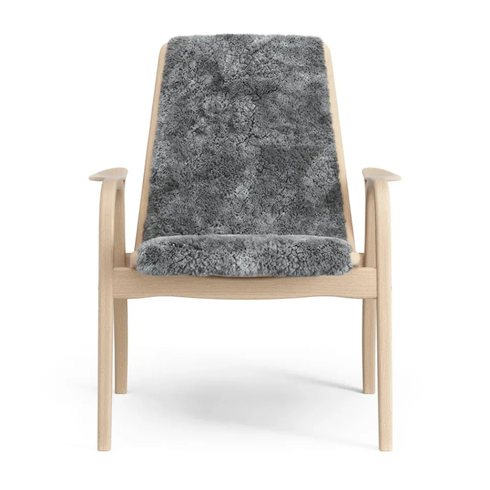 Swedese Armchairs & Footstools*Laminett arm chair laquered beech/sheep skin, Scandinavian Grey (grey) Beige