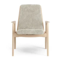 Swedese Armchairs & Footstools*Laminett arm chair laquered beech/sheep skin, Moonlight Beige
