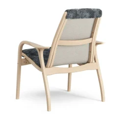 Swedese Armchairs & Footstools*Laminett arm chair laquered beech/sheep skin, Charcoal (dark grey) Beige