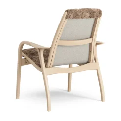 Swedese Armchairs & Footstools*Laminett arm chair laquered beech/sheep skin, Sahara (nougat brown) Beige