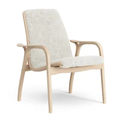 Swedese Armchairs & Footstools*Laminett arm chair laquered beech/sheep skin, Off white (white) Beige