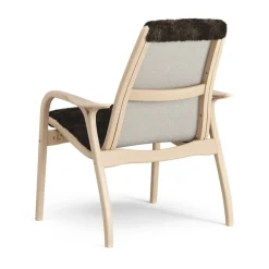 Swedese Armchairs & Footstools*Laminett arm chair laquered beech/sheep skin, Espresso (brown) Beige