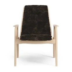 Swedese Armchairs & Footstools*Laminett arm chair laquered beech/sheep skin, Espresso (brown) Beige
