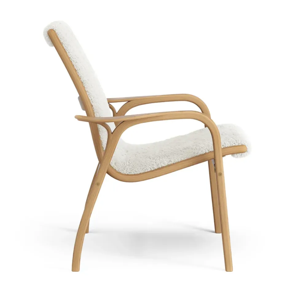 Swedese Armchairs & Footstools*Laminett arm chair oiled oak/sheep skin, Off white (white) Beige